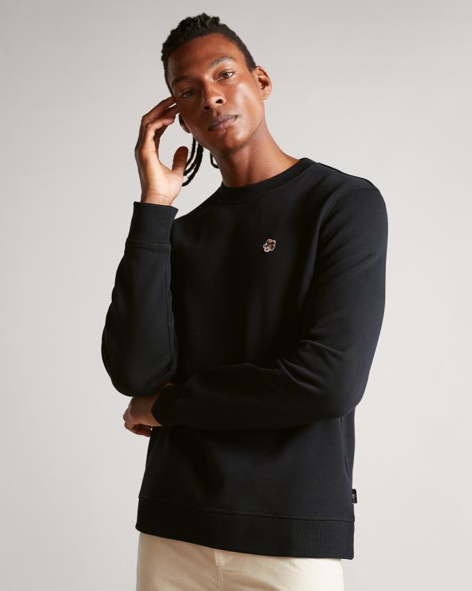 Sweatshirt Ted Baker Long Sleeve Noir Homme | BTD-70627580